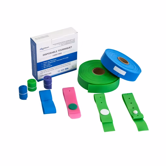 Medical Disposable Latex Free First Aid Emergency Quick Release Blood Collection Tourniquet